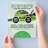 Gazonverzorging en landschapsarchitectuur Flyer (Hand)