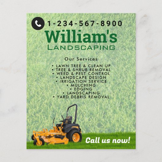 Gazonverzorging en landschapsarchitectuur Mowing G Flyer (Voorkant)