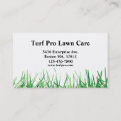 Gazonverzorging en tuinarchitect visitekaartje (Achterkant)