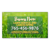 Gazonverzorging, Landscaping, Boomservice, Grasmaa Magnetisch Visitekaartje (Voorkant)