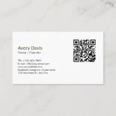Gazonverzorging Landscaping Logo QR Code Tuindiens Visitekaartje (Achterkant)
