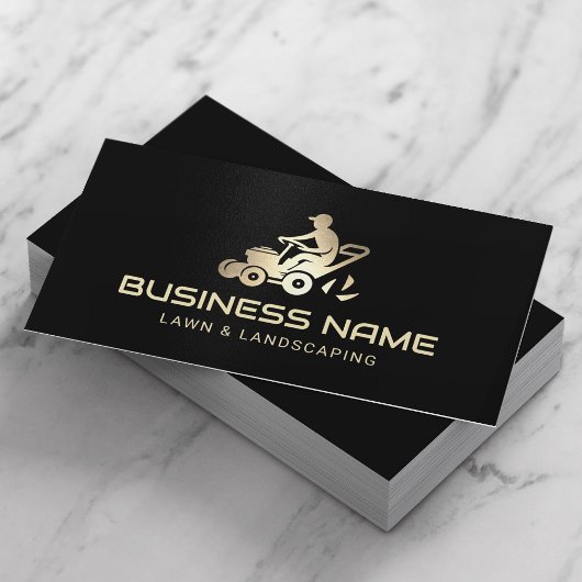 Gazonverzorging & Landscaping Minimal Gold Mower L Visitekaartje