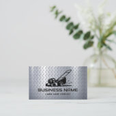 Gazonverzorging & Landscaping Mower Modern Metal Visitekaartje (Staand voorkant)
