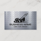 Gazonverzorging & Landscaping Mower Modern Metal Visitekaartje (Voorkant)