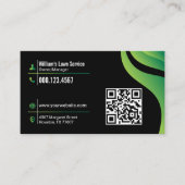 Gazonverzorging Landscaping Mowing Black & Green Visitekaartje (Voorkant)