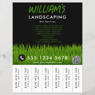 Gazonverzorging Landscaping Mowing Tear Off Strips Flyer