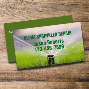 Gazonverzorging Landscaping Sprinkler Reparatie Ir Visitekaartje