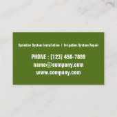 Gazonverzorging Landscaping Sprinkler Reparatie Ir Visitekaartje (Achterkant)