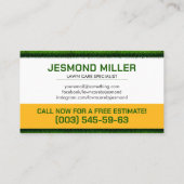 Gazonverzorging - Landscaping Visitekaartje (Achterkant)