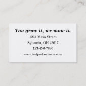 Gazonverzorging & Landscaping Visitekaartje (Achterkant)