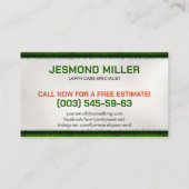 Gazonverzorging - Landscaping Visitekaartje (Achterkant)