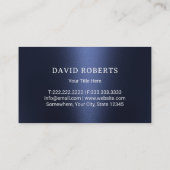 Gazonverzorging & Landscaping Zilveren Maaier Logo Visitekaartje (Achterkant)