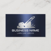 Gazonverzorging & Landscaping Zilveren Maaier Logo Visitekaartje (Voorkant)