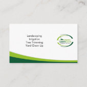 Gazonverzorging Logo Landscaping Service Landscape Visitekaartje (Achterkant)