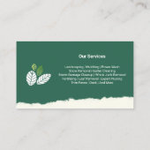 Gazonverzorging Tuinieren Services Landscaping Mow Visitekaartje (Achterkant)