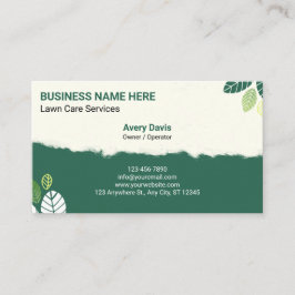 Gazonverzorging Tuinieren Services Landscaping Mow Visitekaartje