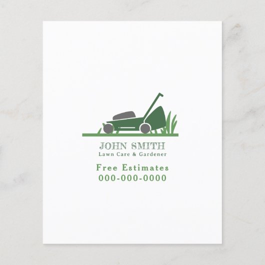 Gazonverzorging & Tuinman Flyer (Achterkant)