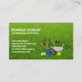 gazonverzorgingsdienst Logo | landschapstools Visitekaartje (Voorkant)