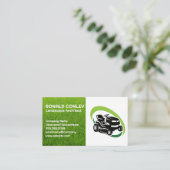 gazonverzorgingsdienst Logo | landschapswagen Visitekaartje (Staand voorkant)