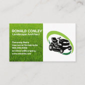 gazonverzorgingsdienst Logo | landschapswagen Visitekaartje (Voorkant)