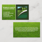 gazonverzorgingsdienst Logo | Logo voor landschaps Visitekaartje (Voorkant / Achterkant)