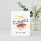 Gazpacho Soup Retro Cook Gourmet Spanje Briefkaart (Staand voorkant)