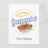 Gazpacho Soup Retro Cook Gourmet Spanje Briefkaart (Voorkant)