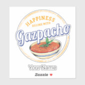 Gazpacho Soup Retro Cook  Gourmet Spanje Sticker (Vel)