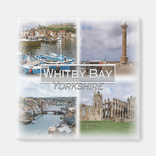 GB0145 Europa, Engeland, Whitby Bay, Koelkast Magneet