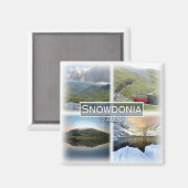 GB0146 Europa, Wales, Snowdonia, Koelkast Magneet (Voorkant / Achterkant)