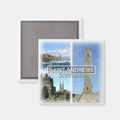 GB0147 Europa, Schotland, Saint Andrews, koelkast Magneet (Voorkant / Achterkant)