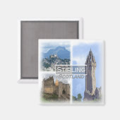 GB0154 Europa, Schotland, Stirling, Koelkast Magneet (Voorkant / Achterkant)