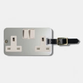GB AC BS 1363 Plug Socket [Britse standaard] Bagagelabel (Voorkant horizontaal)