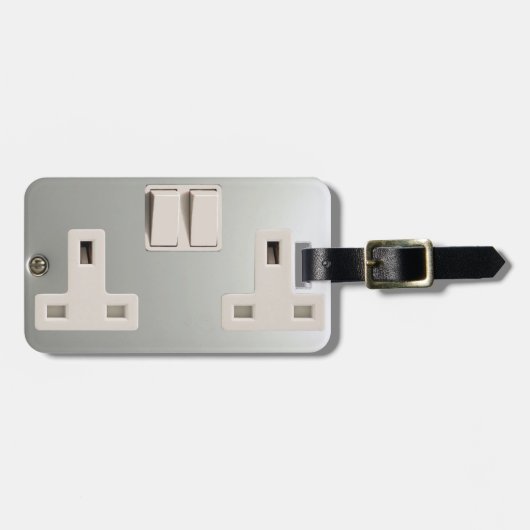GB AC BS 1363 Plug Socket [Britse standaard] Bagagelabel (Voorkant horizontaal)