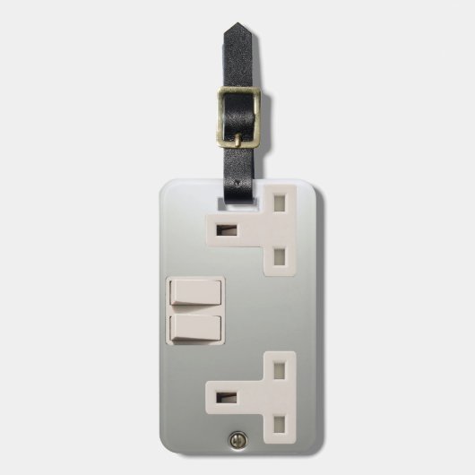 GB AC BS 1363 Plug Socket [Britse standaard] Bagagelabel (Voorkant verticaal)