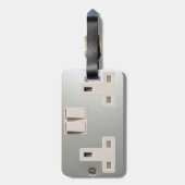 GB AC BS 1363 Plug Socket [Britse standaard] Bagagelabel (Achterkant verticaal)