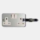 GB AC BS 1363 Plug Socket [Britse standaard] Bagagelabel (Achterkant horizontaal)