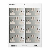 GB AC BS 1363 Plug Socket [Britse standaard] Etiket (Full Sheet)