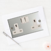 GB AC BS 1363 Plug Socket [Britse standaard] Rechthoekige Sticker (Envelop)