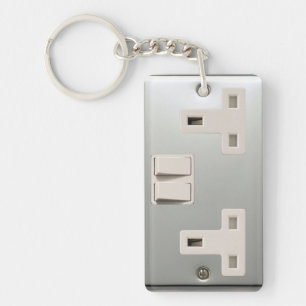 GB AC BS 1363 Plug Socket (Britse standaard) Sleutelhanger