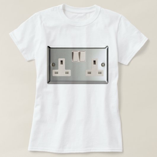 GB AC BS 1363 Plug Socket (Britse standaard) T-shirt (Design voorkant)