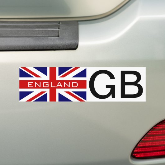 GB autosticker met vlag van Britse Unijack Bumpersticker (Op auto)