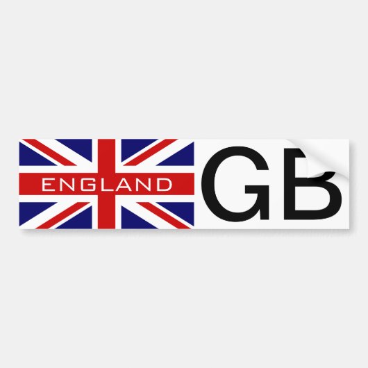GB autosticker met vlag van Britse Unijack Bumpersticker (Voorkant)