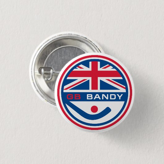 GB Bandy badge Ronde Button 3,2 Cm (Voorkant /achterkant)