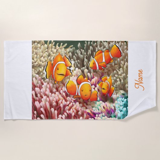 GB Beach Towel Clownfish Strandlaken (Voorkant)