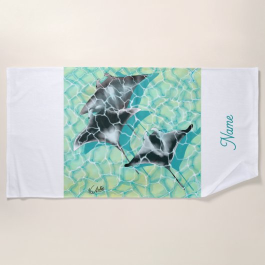 GB Beachtowel Manta Ray Strandlaken (Voorkant)