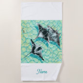 GB Beachtowel Manta Ray Strandlaken (Voorkant)