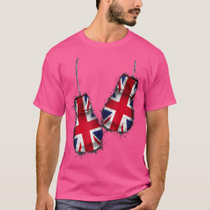 GB Boxing Boxers Fans Vlag Vecht Handschoenen Brit T-shirt