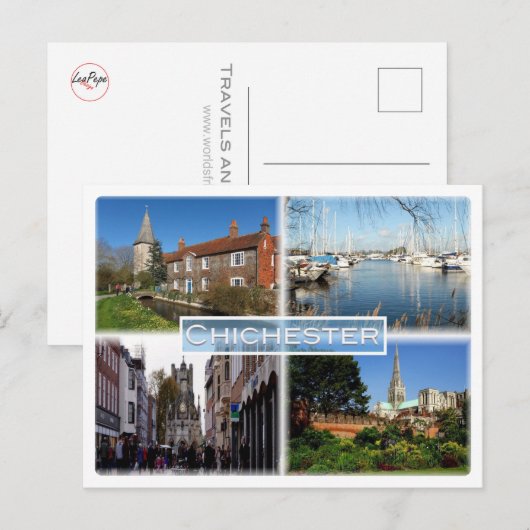 GB Chichester - Bosham Church en Brook House - Briefkaart (Voorkant / Achterkant)