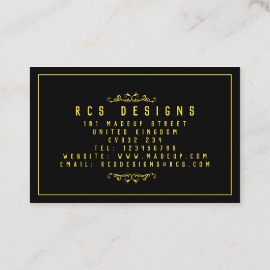 GB / Euro, 8,5 cm x 5,5 cm Visitekaartje (Achterkant)